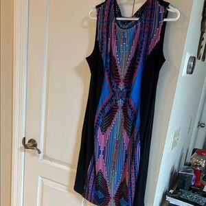 Colorful Geometric Patterned Dress